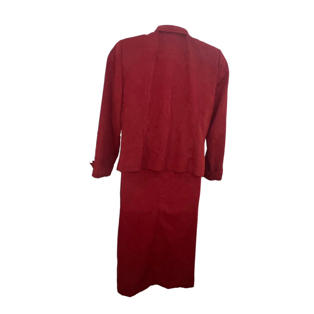 Women's Sag Harbor Red Dress Suit Size 14 - Picture 3 of 5